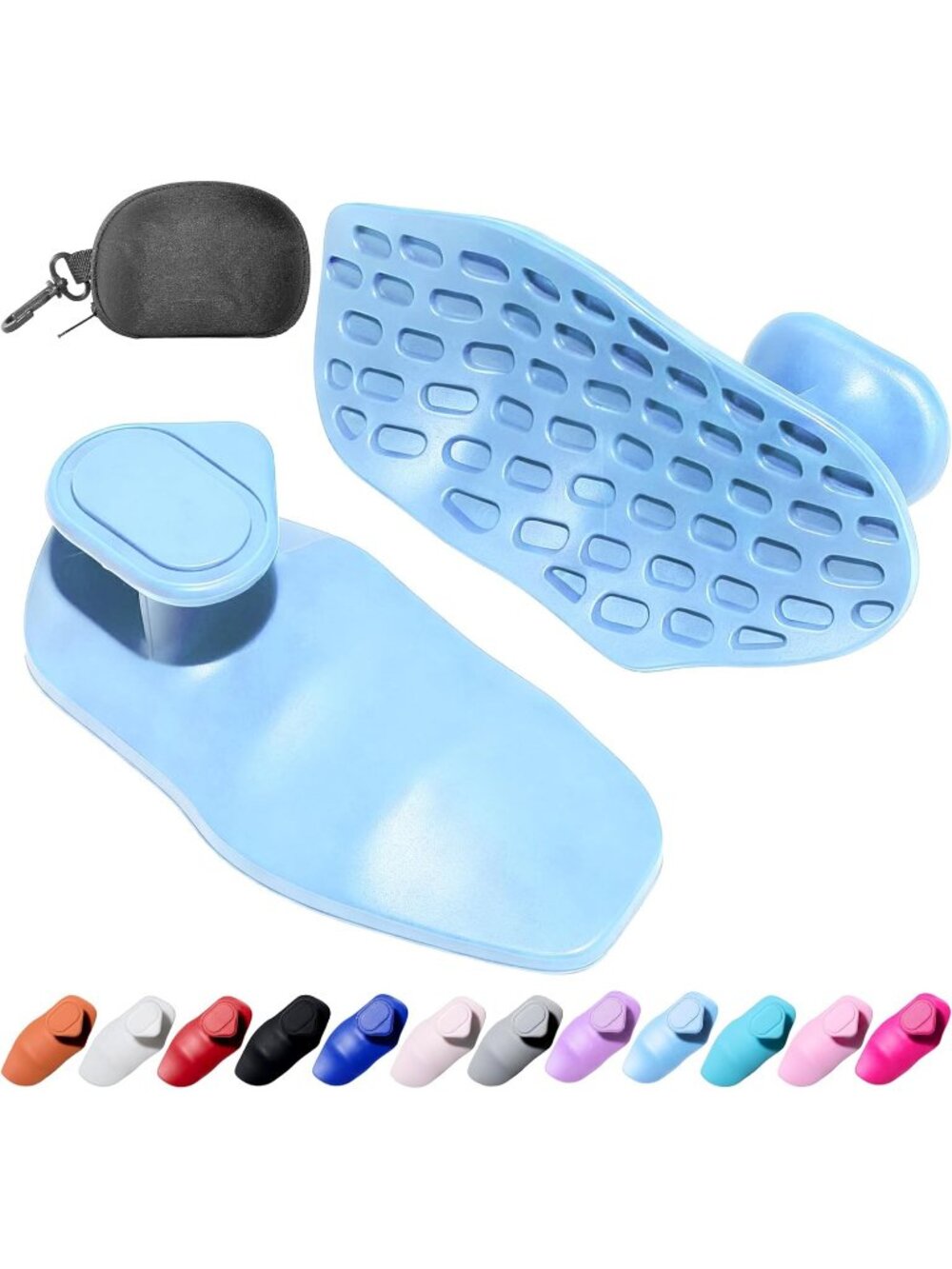 Silicone Gym Workout Grip Weight Lifting Pads Gloves Alternative Light Blue Case